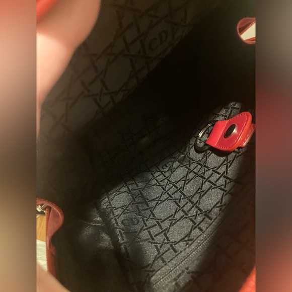 Authentic Christian Dior Vintage 30 Montaigne Red Leather backpack - Picture 6 of 9